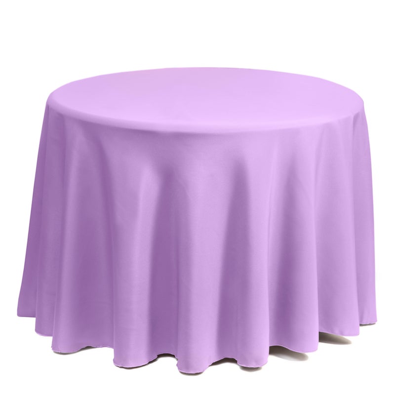 Gee Di Moda Round Tablecloth - 108 Inch Lavender Round Table Cloth for 48 to 72 Inch Round Tables - Heavy Duty Washable Fabric - for Buffet Table, Holiday Party, Dinner, Wedding & Baby Shower - Image 2